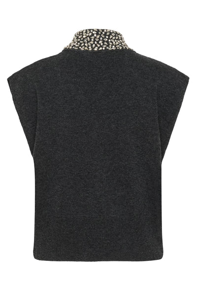 Manzi Deco Waistcoat, Deep Graphite