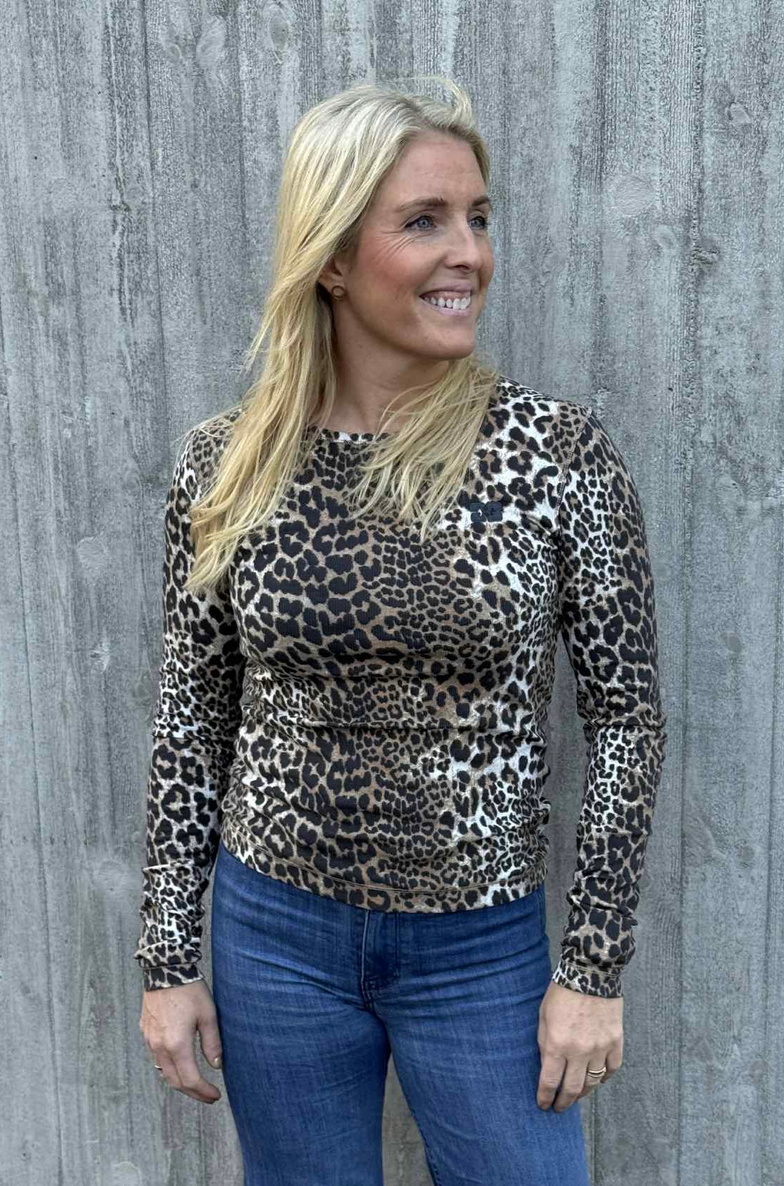 Soft Cotton Rib Leo Long Sleeve, Leopard