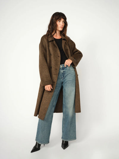Lucca Barkley Wool Coat , Slate Black