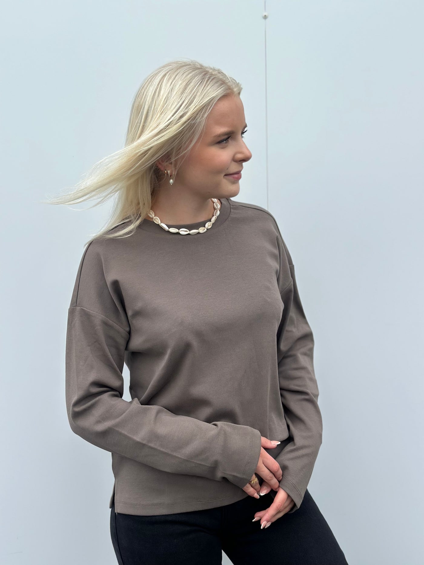 Mocca L/S Regular Fit Top, Morel