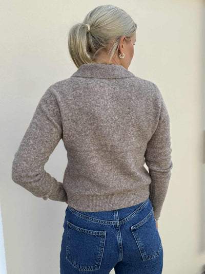 Argyle Polo, Taupe