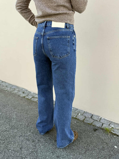 W Wide Jeans, Mid Blue