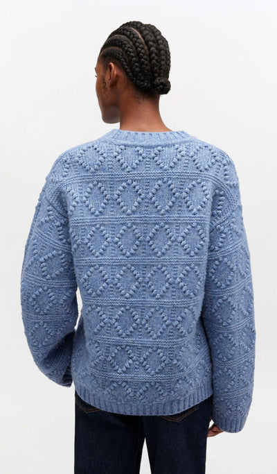 Cotton Wool Bubble Crewneck, Glacier Lake