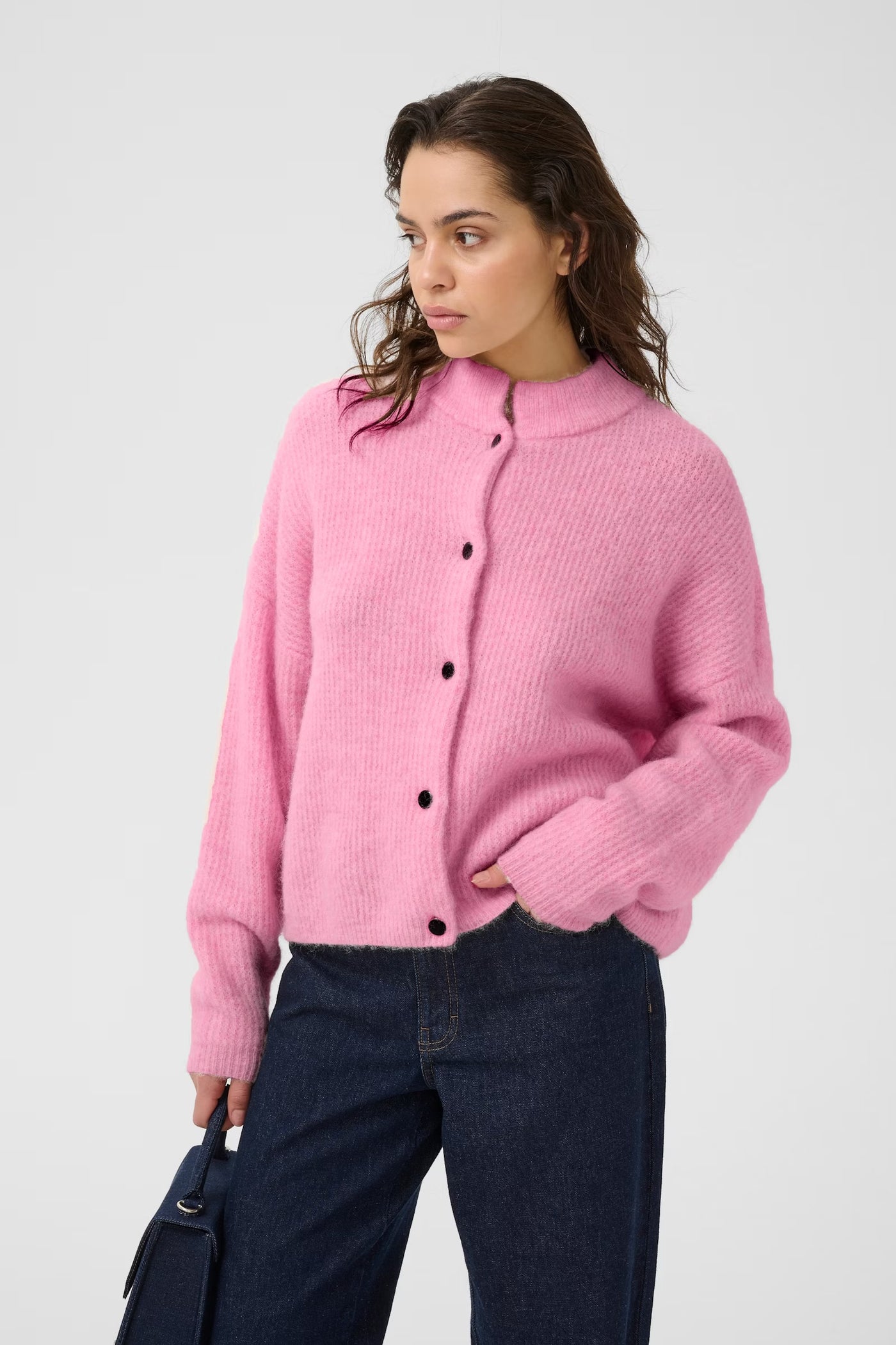 Alpha Short Cardigan, Begonia Melange