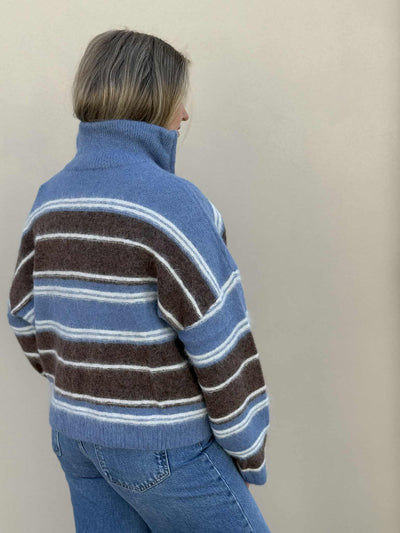 Tine  Stripe Cardigan, Blue Stripe