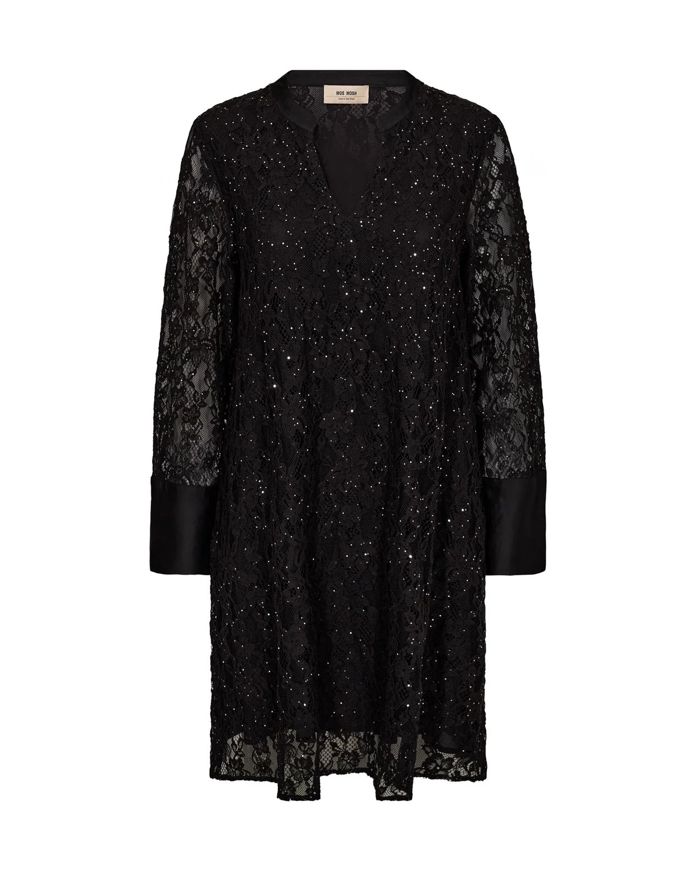 Yeni Lace Sequin Dress, Black