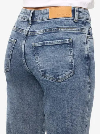 Yolanda NW Wide Jeans, Medium Blue Denim