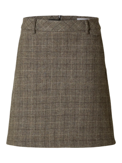 Sille Ula Short HW Skirt, Delicioso/Checks