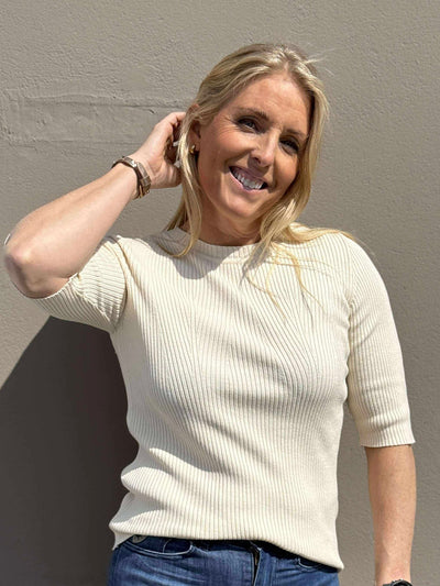 Mala 2/4 Knit o-neck, Birch