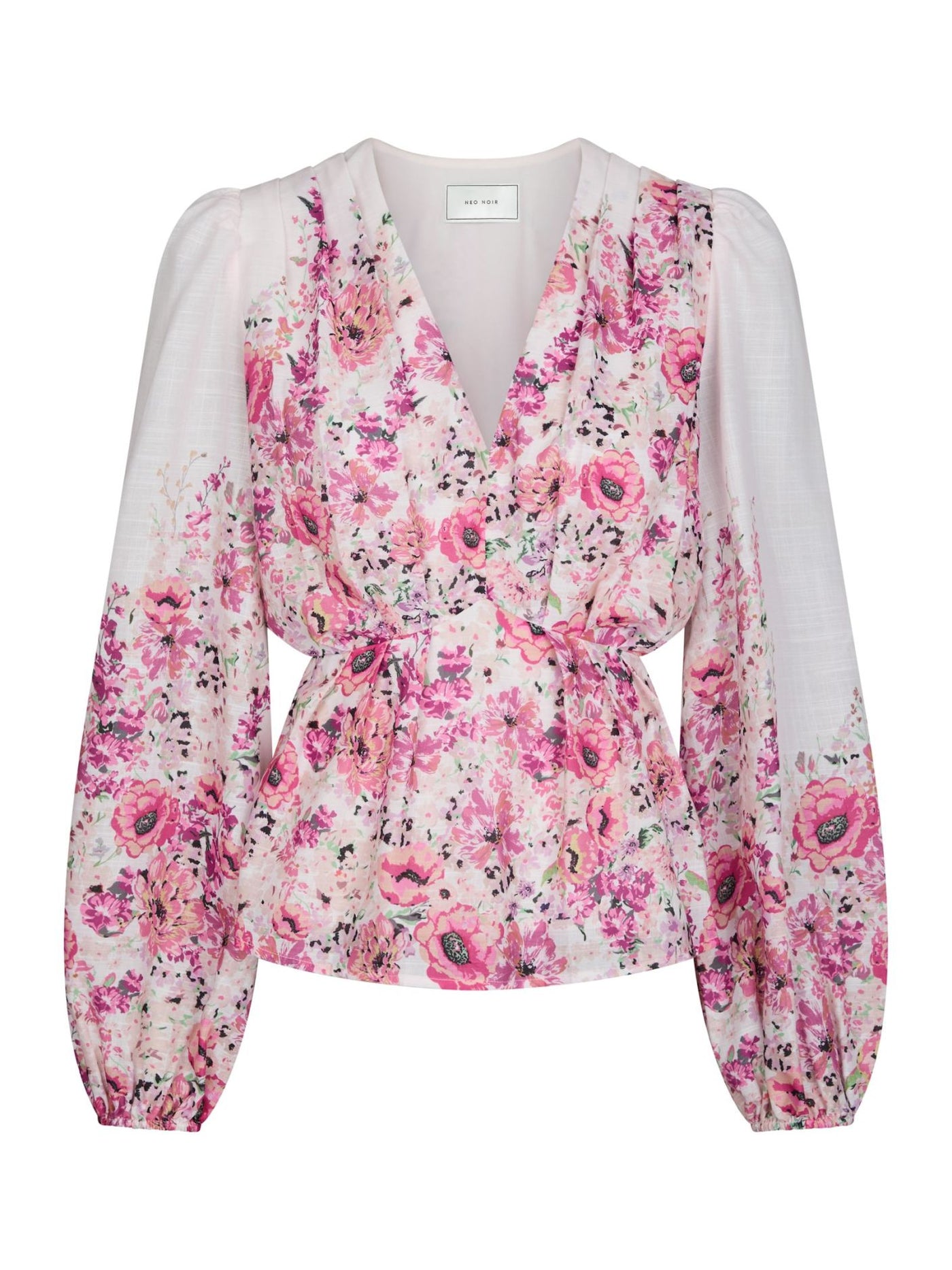 Fie Flower Print Blouse, Rose