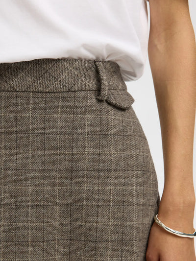 Sille Ula Short HW Skirt, Delicioso/Checks