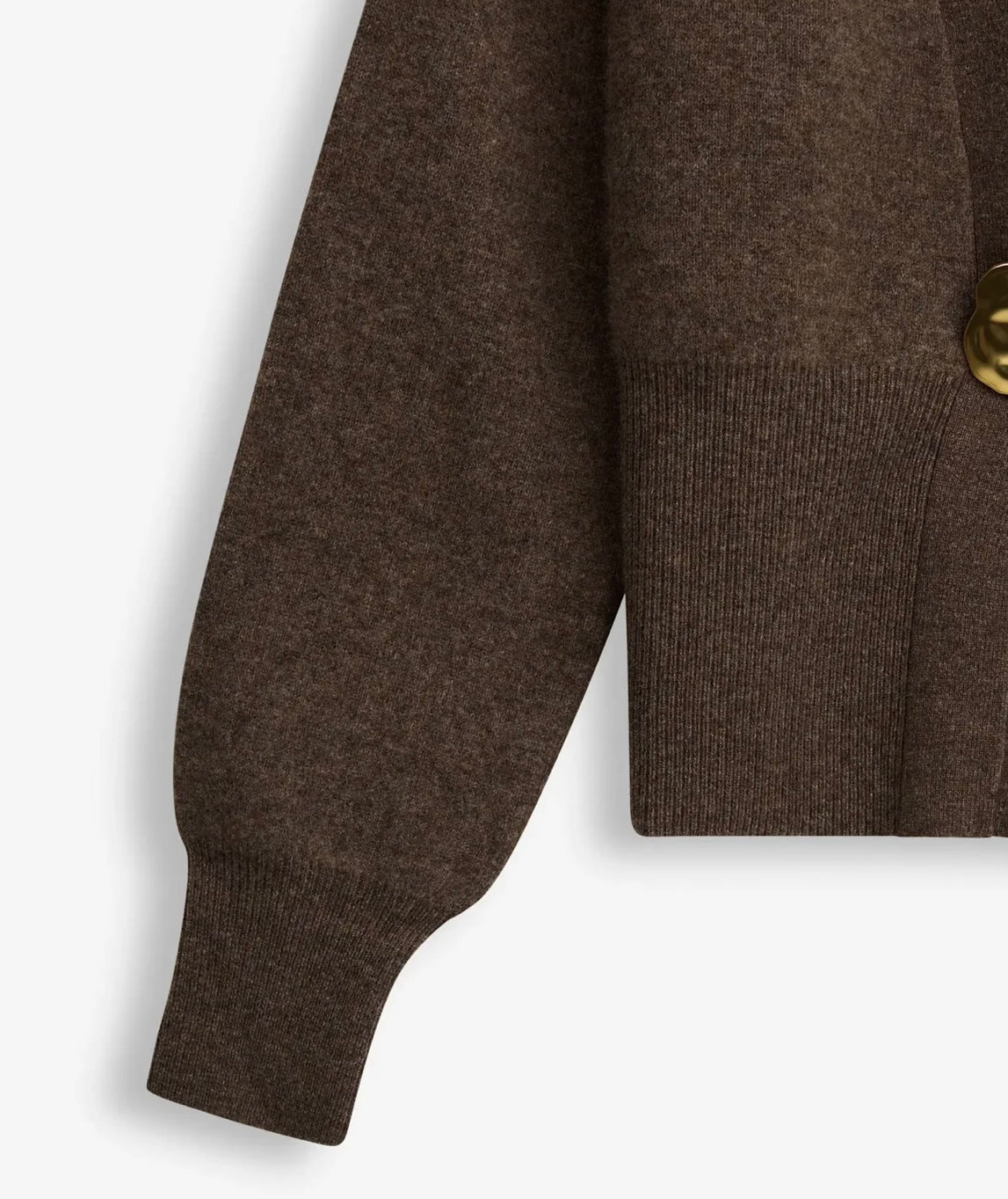 Vesper Merino Cardigan , Brown Melange