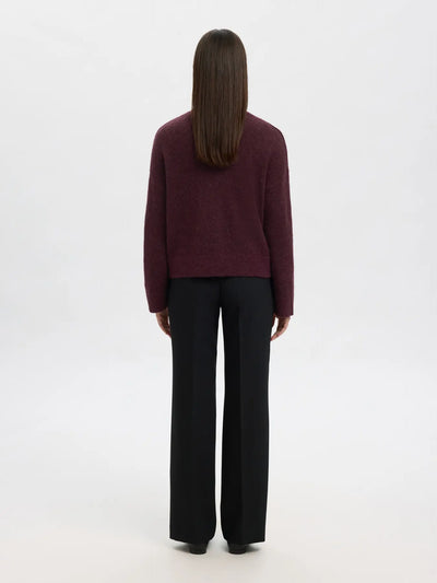 Sia Ras LS Knit Zipper Cardigan, , Fig/Melange