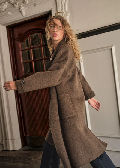 Lucca Barkley Wool Coat , Slate Black