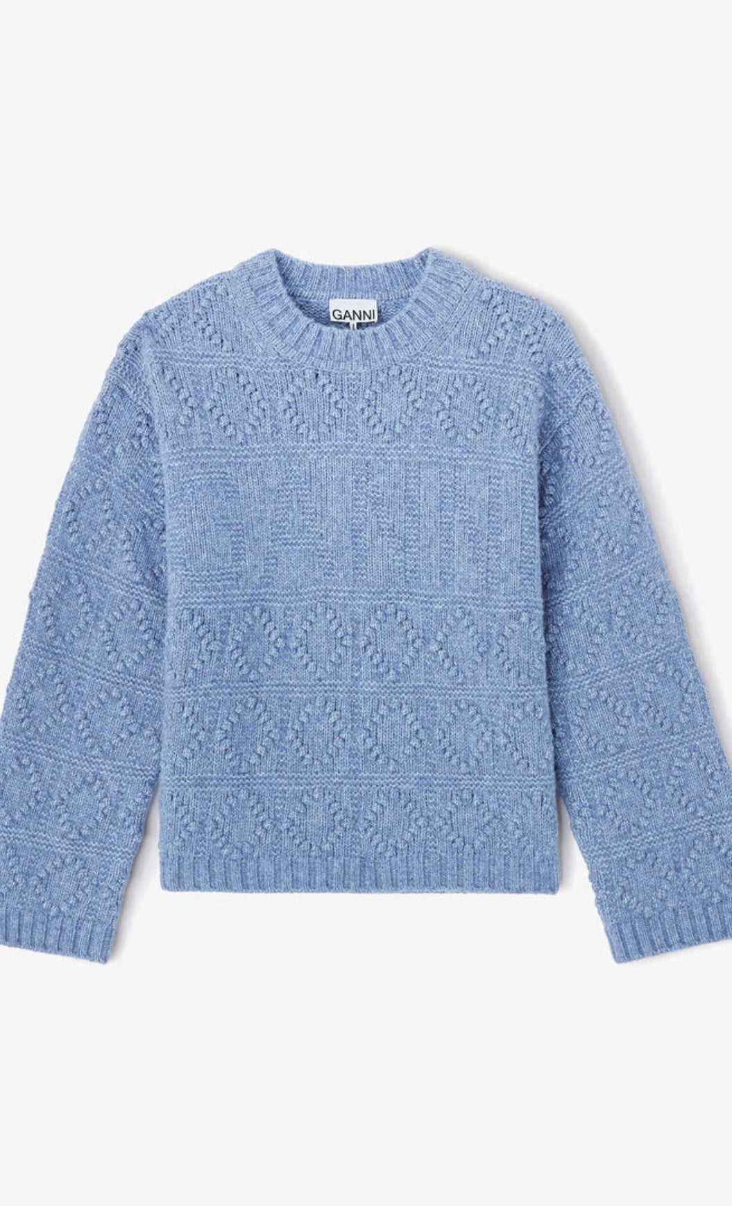 Cotton Wool Bubble Crewneck, Glacier Lake