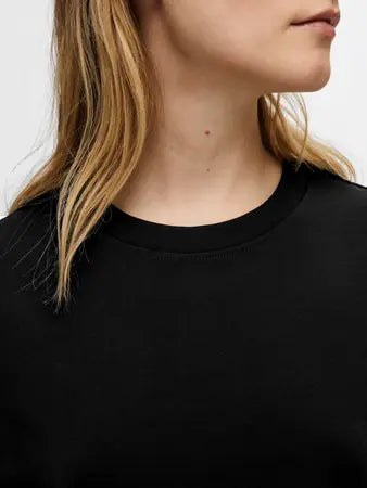 Essential SS Short Tee Dress, Black