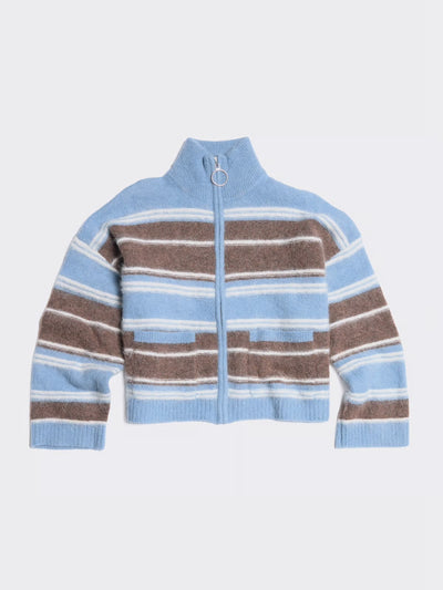 Tine  Stripe Cardigan, Blue Stripe