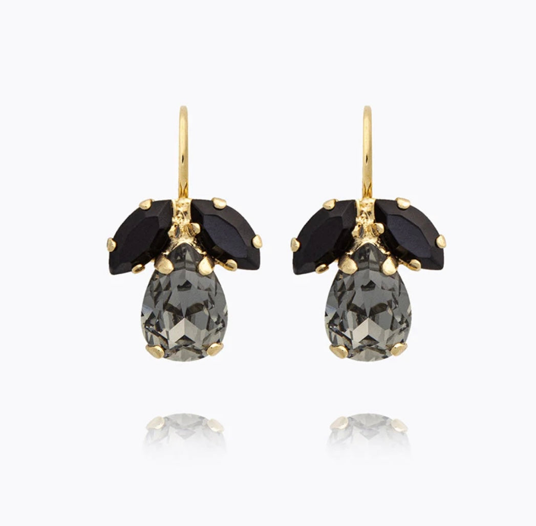 Petite Timo Earrings Gold Black Golden Combo