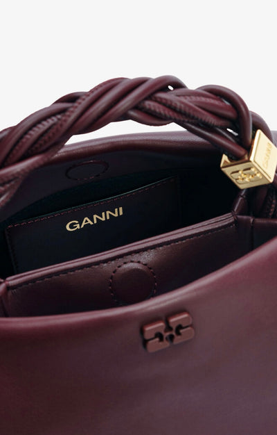 Ganni Bou Bag Small, Burgundy