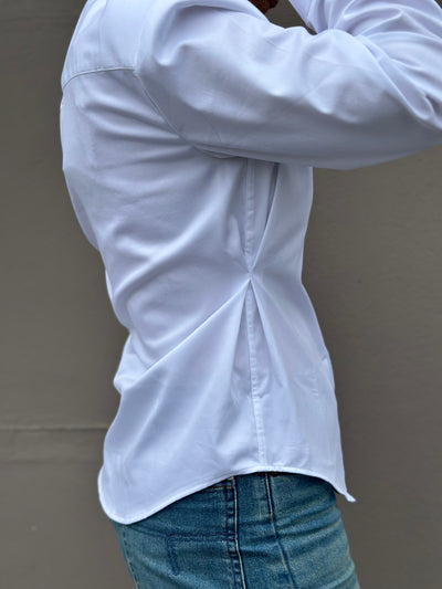 Nicolina Slim LS Shirt , Bright White