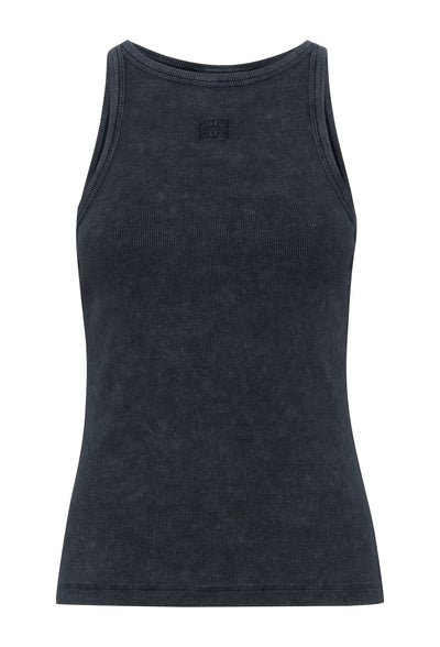 Drew Washed Logo Tank, Grey Washed