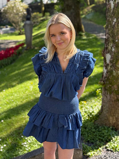 Jayla Denim Top, Blue