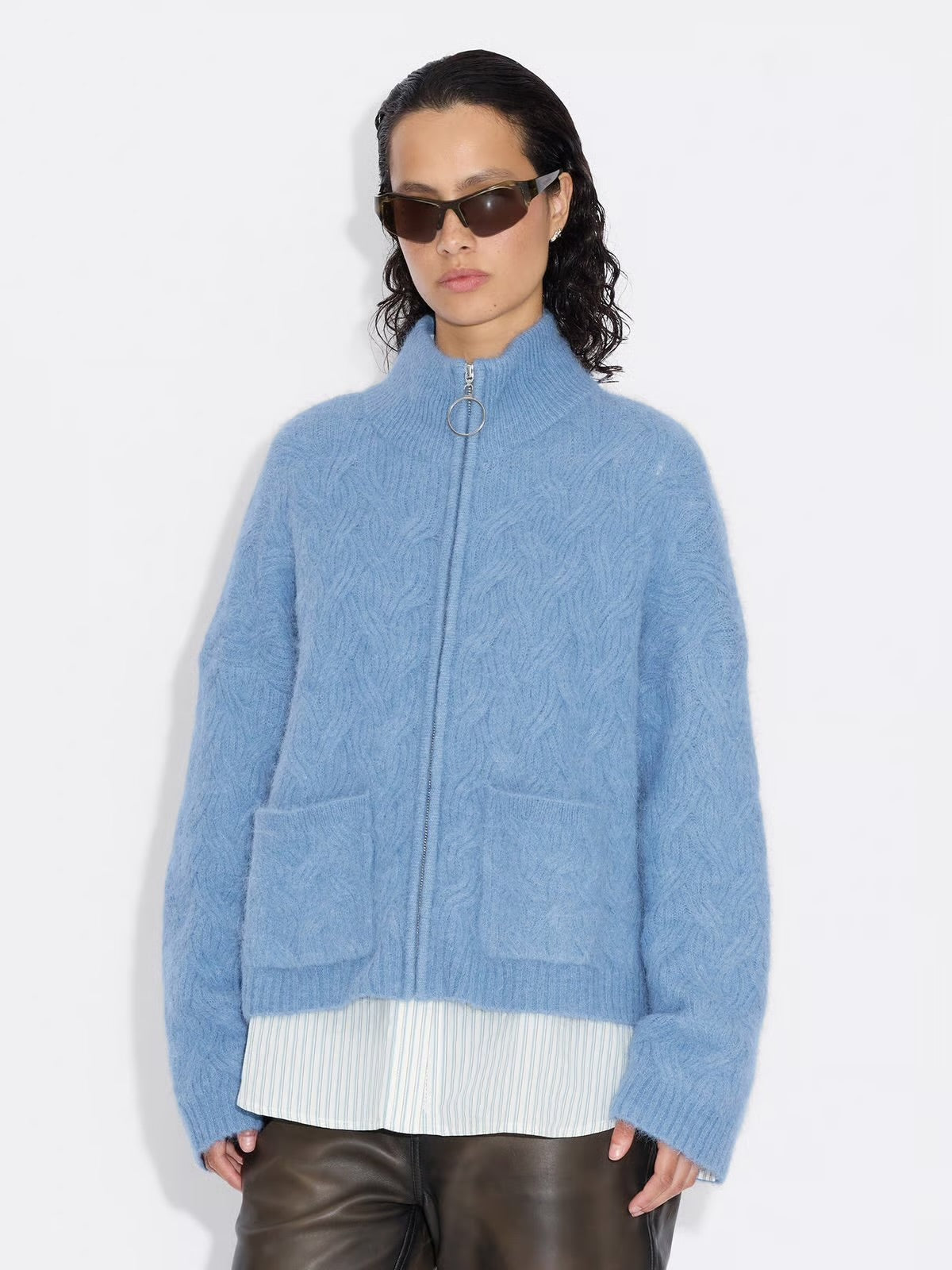 Tine Powder Cardigan, Blue