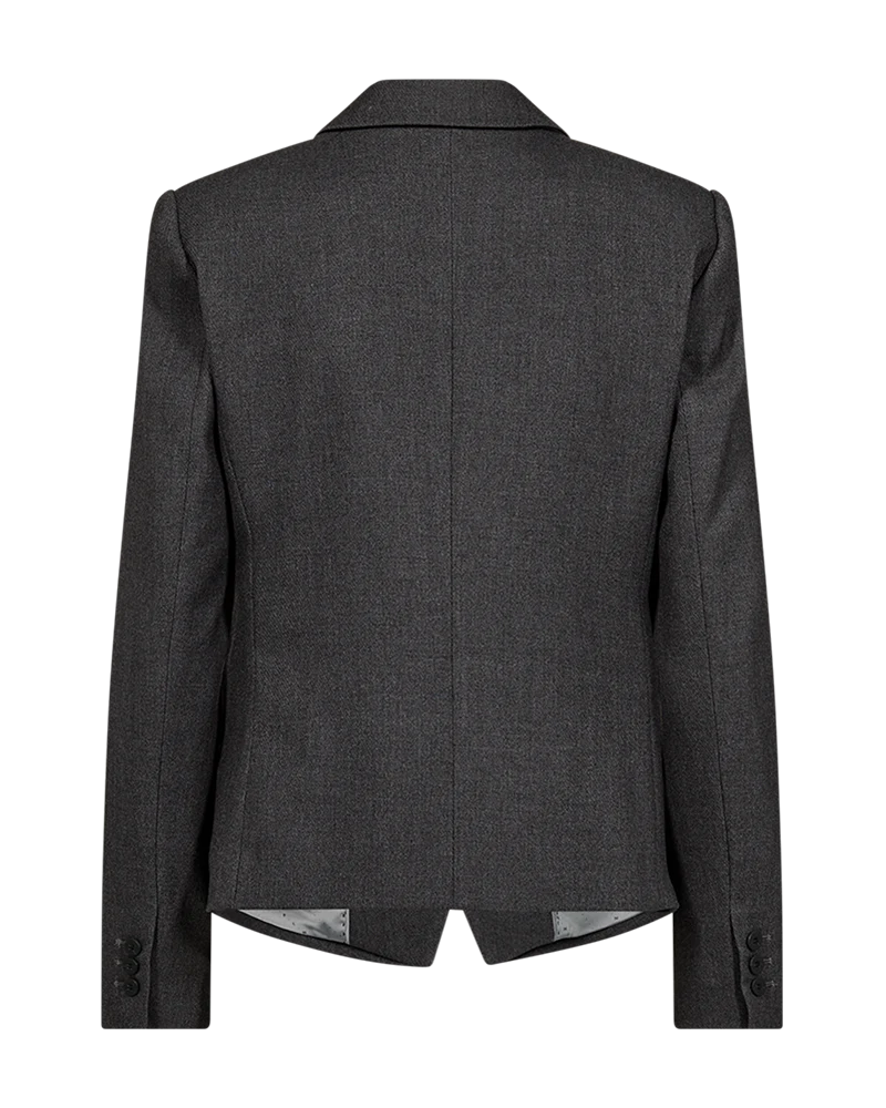 Tailor Double Breasted Short Blazer, Grey