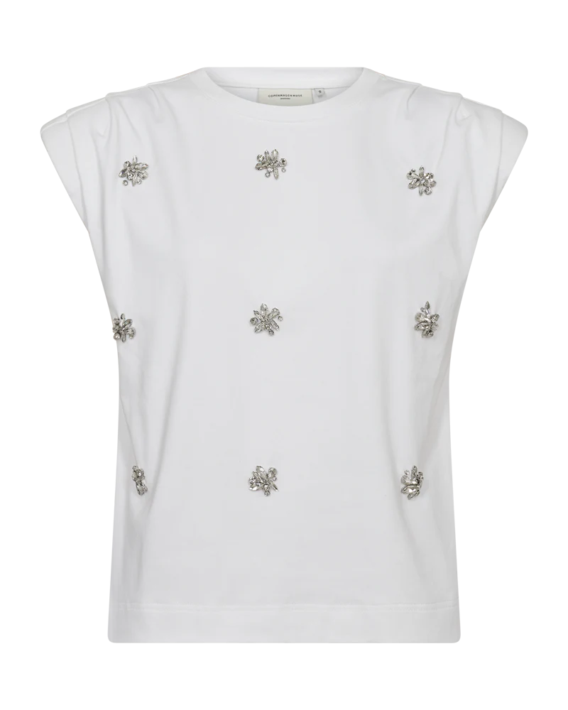 Muse Tee Crystals, Bright White