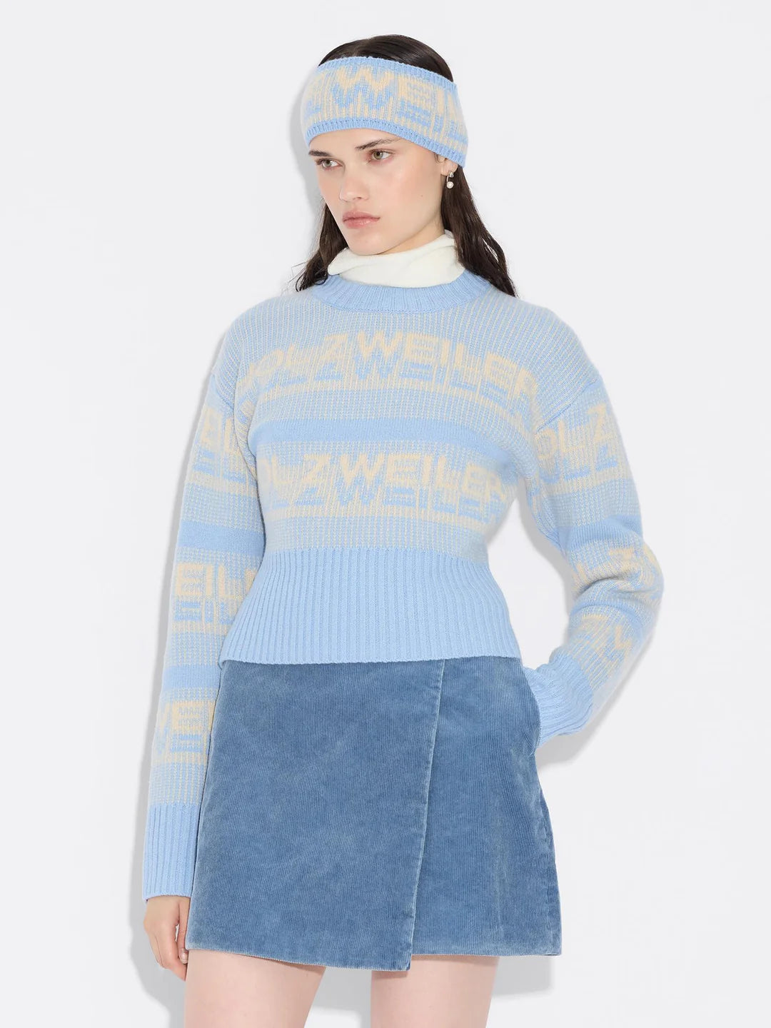 Ski Cropped Crew Lt. Blue