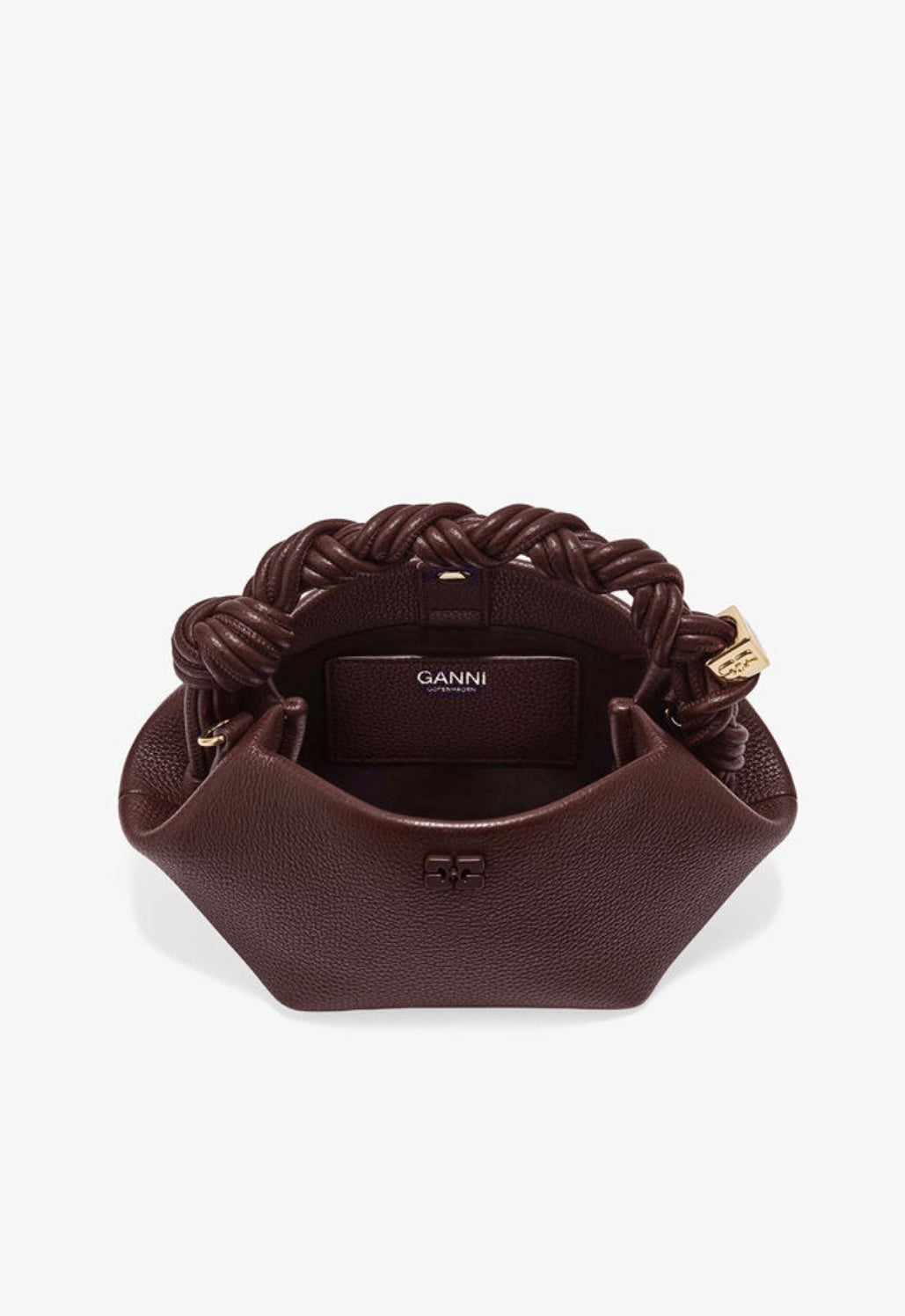 Ganni Bou Bag Mini Grained , Chicory Coffee