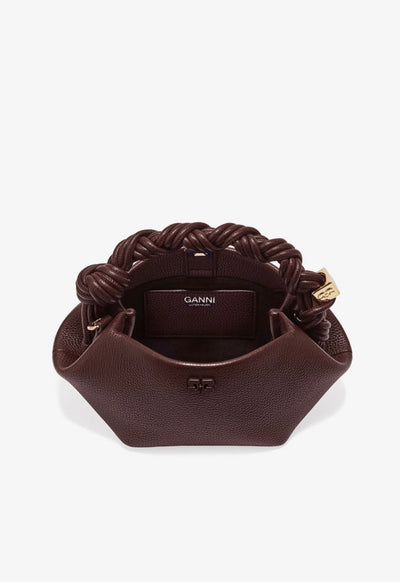 Ganni Bou Bag Mini Grained , Chicory Coffee