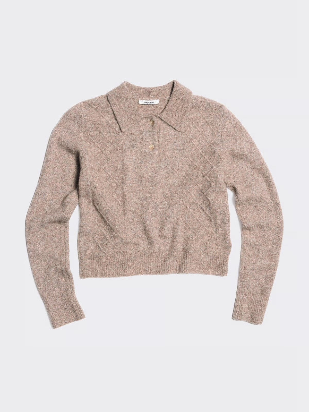 Argyle Polo, Taupe