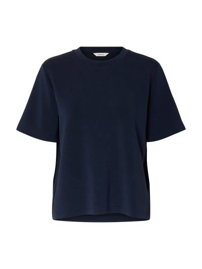 Essential SS Boxy Tee, Dark Sapphire