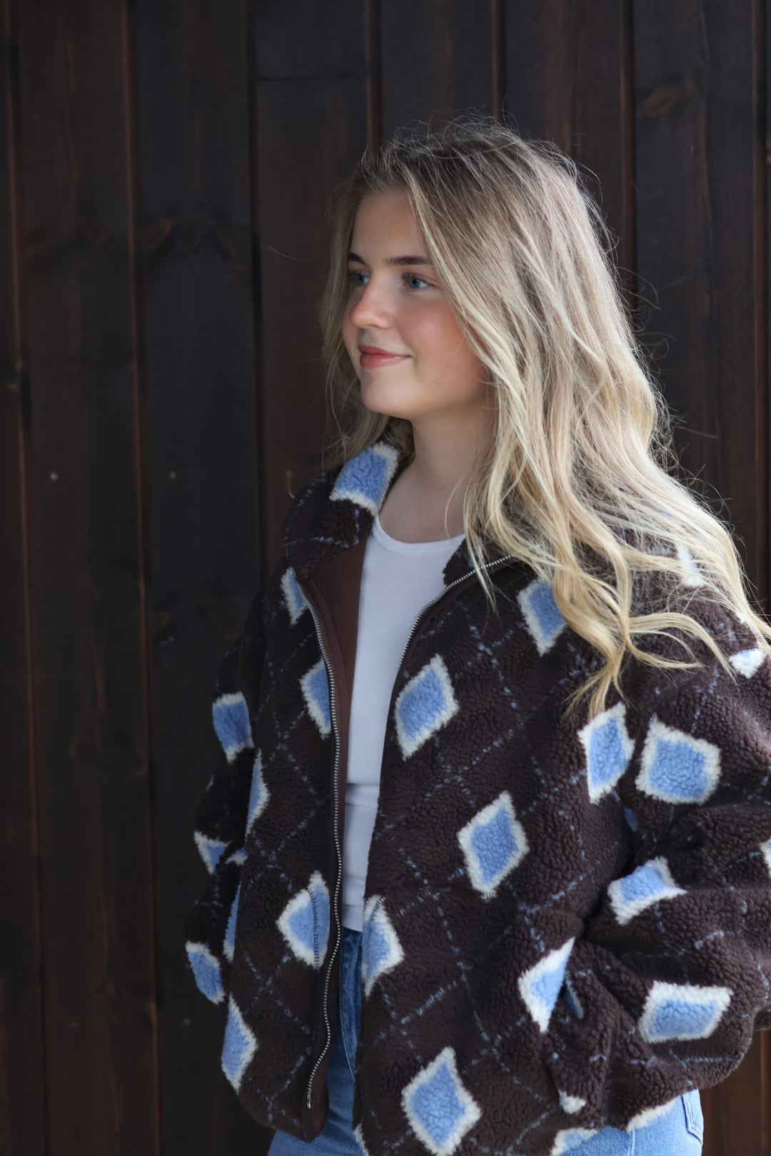 Rype Fleece Jacket, Brown Mix