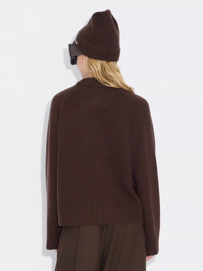 W Wool Crew, Dk. Brown