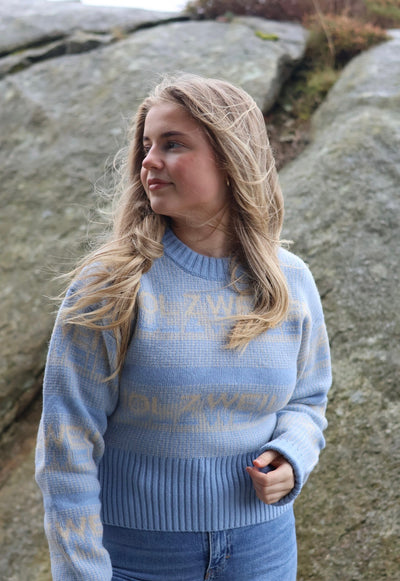 Ski Cropped Crew Lt. Blue
