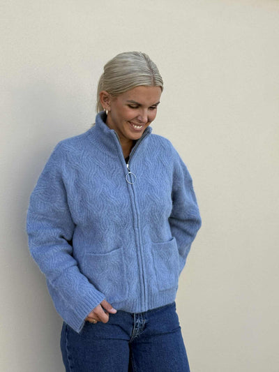 Tine Powder Cardigan, Blue