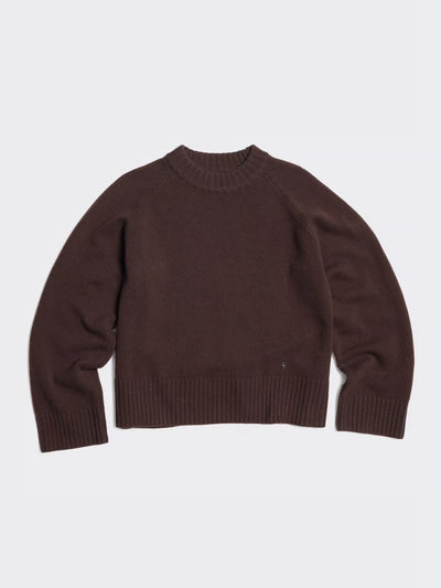 W Wool Crew, Dk. Brown