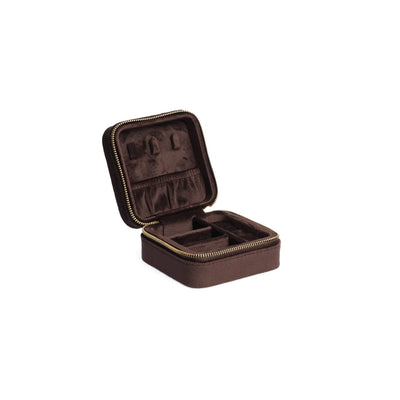 Velvet Jewellery Box Mini, Chocolate Brown