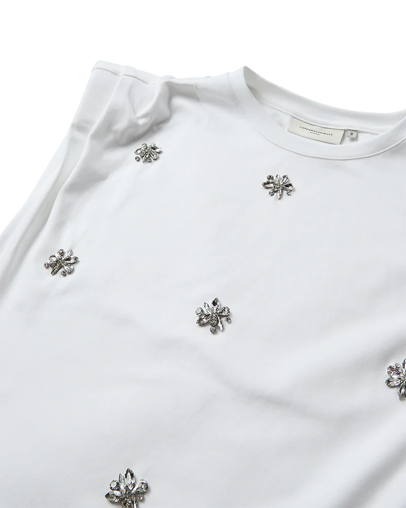 Muse Tee Crystals, Bright White