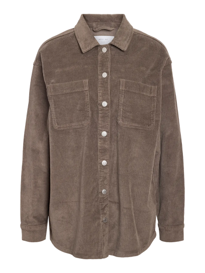 Alva LS Shacket Colored Corduroy , Morel