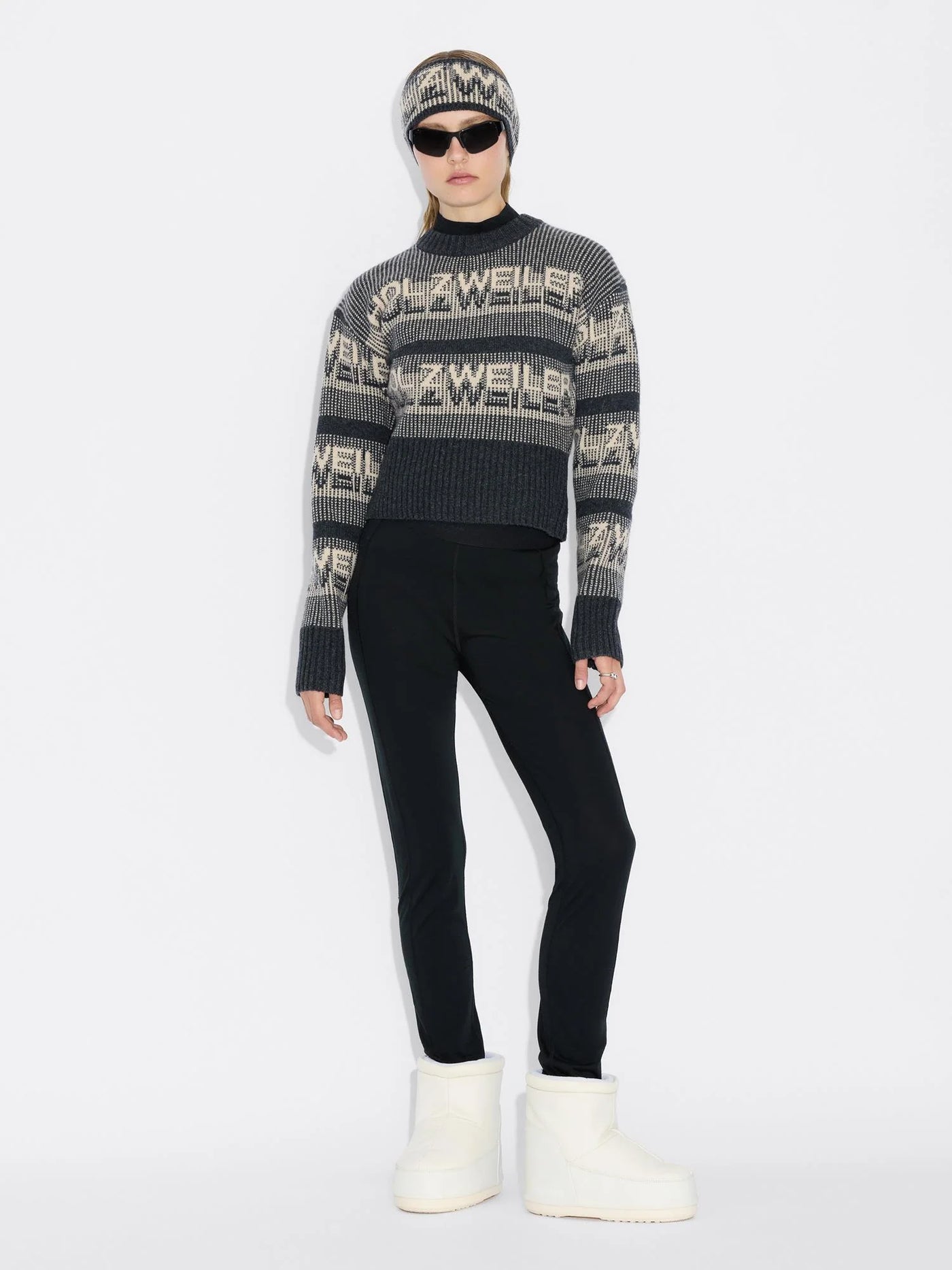 Ski Cropped Crew Dk. Grey
