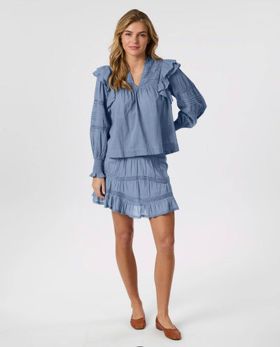 Robby S Voile Skirt , Smoke Blue