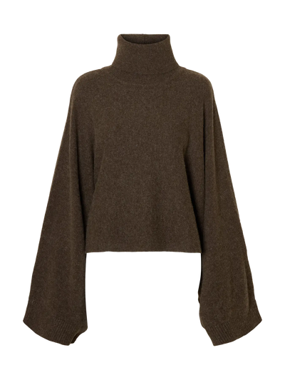 Felina Knit Cape Roll Neck, Delicioso melange