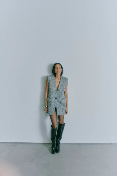 Rubi Waistcoat, Jet Stream w. Black
