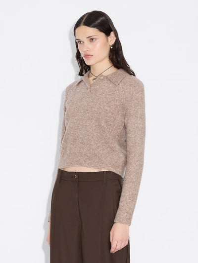 Argyle Polo, Taupe