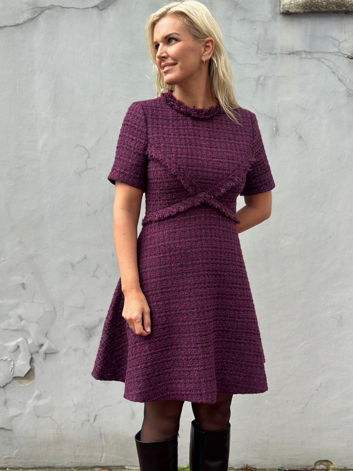 Dottie Mini Dress, Burgundy