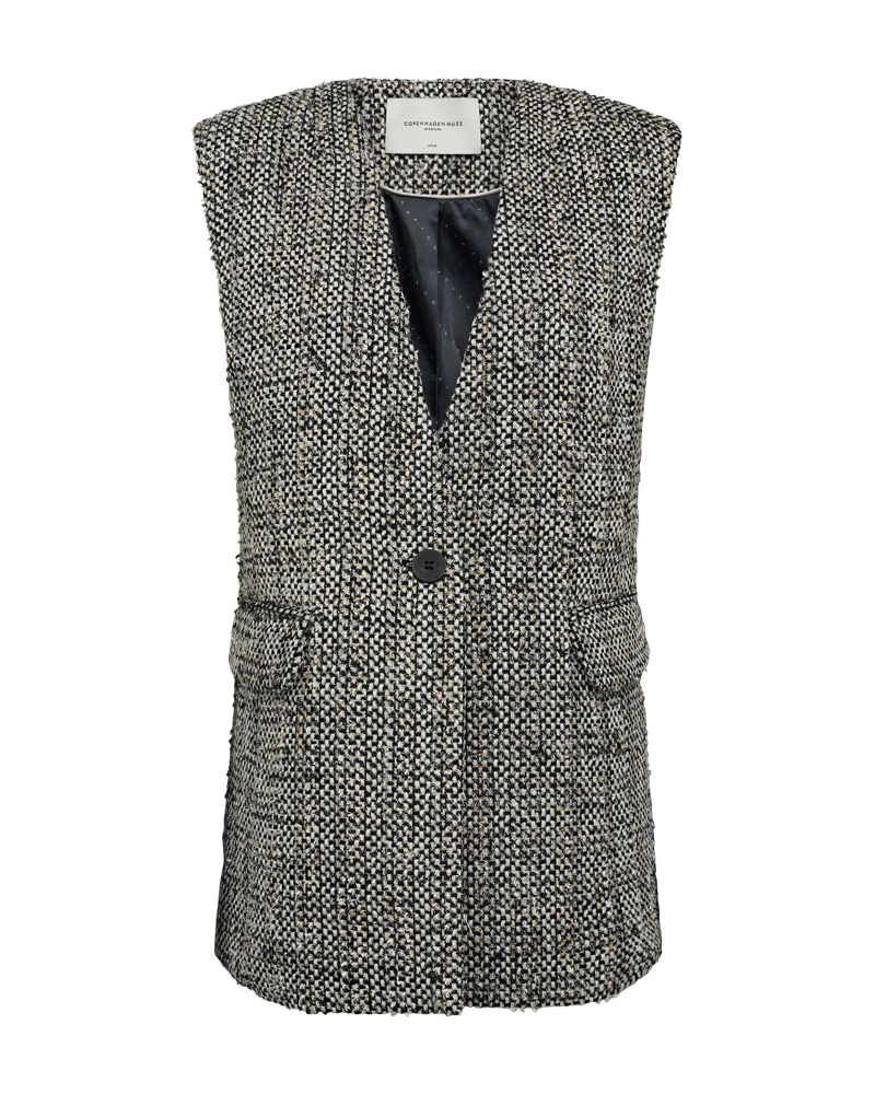 Rubi Waistcoat, Jet Stream w. Black