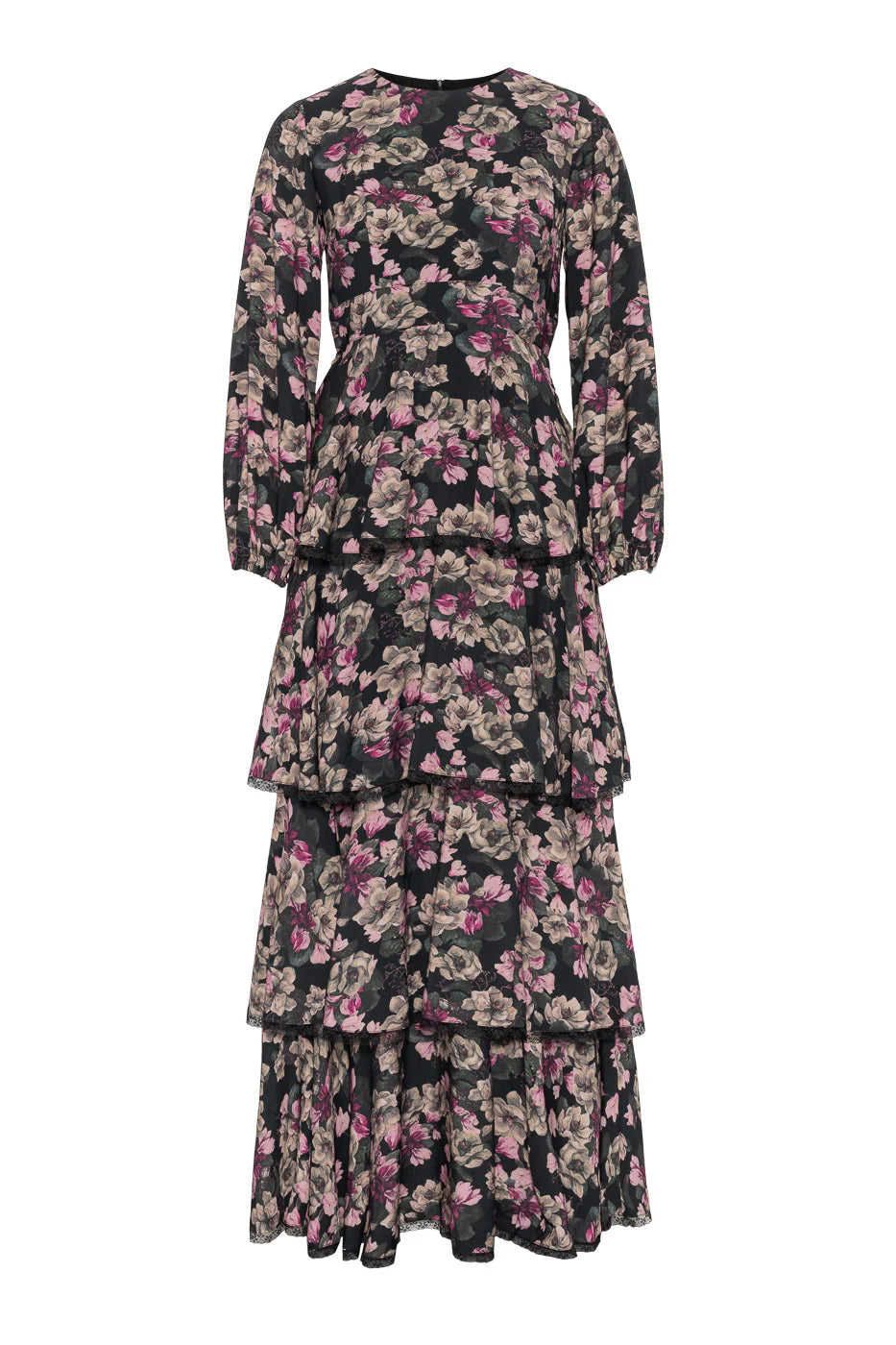 Chrishell Maxi Dress, Black Print